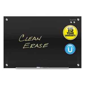 Infinity Magnetic Glass Marker Board, 36 X 24, Black