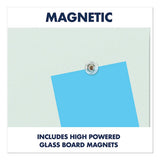 Invisamount Magnetic Glass Marker Board, Frameless, 50" X 28", White Surface