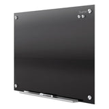 Infinity Black Glass Magnetic Marker Board, 72 X 48