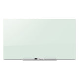 Invisamount Magnetic Glass Marker Board, Frameless, 85" X 48", White Surface