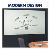 Invisamount Magnetic Glass Marker Board, Frameless, 85" X 48", White Surface