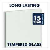 Desktop Magnetic Glass Dry-erase Panel, 23" X 17", White