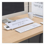 Glass Dry Erase Desktop Computer Pad, 18 X 6, White