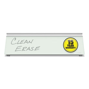 Glass Dry Erase Desktop Computer Pad, 18 X 6, White