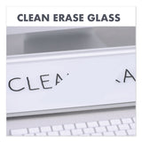 Glass Dry Erase Desktop Computer Pad, 18 X 6, White