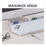 Glass Dry Erase Desktop Computer Pad, 18 X 6, White