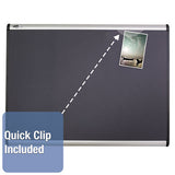Prestige Plus Magnetic Fabric Bulletin Board, 36 X 24, Aluminum Frame