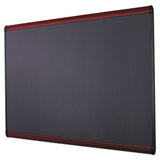 Prestige Plus Magnetic Fabric Bulletin Board, 48 X 36, Mahogany Frame