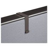 Cubicle Partition Hangers, 1 1-2" - 2 1-2" Panels, Black, 2-set