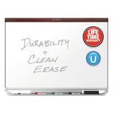 Prestige 2 Duramax Magnetic Porcelain Whiteboard, 48 X 36, Mahogany Frame