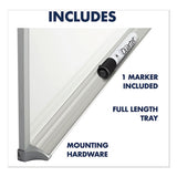 Porcelain Magnetic Whiteboard, 72 X 48, Aluminum Frame