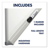 Porcelain Magnetic Whiteboard, 96 X 48, Aluminum Frame