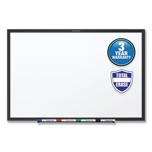 Classic Series Total Erase Dry Erase Board, 96 X 48, White Surface, Black Frame