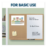 Bulletin-dry-erase Board, Melamine-cork, 48 X 36, White-brown, Oak Finish Frame