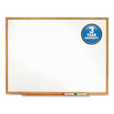 Classic Series Total Erase Dry Erase Board, 96 X 48, Oak Finish Frame