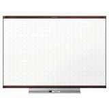 Prestige 2 Total Erase Whiteboard, 72 X 48, Mahogany Color Frame