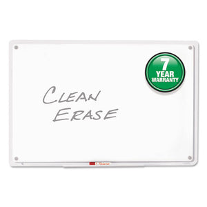 Iq Total Erase Board, 36 X 23, White, Clear Frame