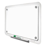 Iq Total Erase Board, 36 X 23, White, Clear Frame