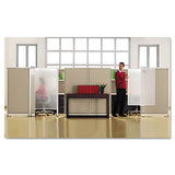 Workstation Privacy Screen, 36w X 48d, Translucent Clear-silver