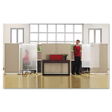 Workstation Privacy Screen, 36w X 48d, Translucent Clear-silver