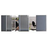 Premium Workstation Privacy Screen, 38w X 64d, Translucent Clear-silver