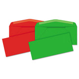 Colored Envelope, #10, Commercial Flap, Gummed Closure, 4.13 X 9.5, Red, 25-pack