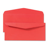 Colored Envelope, #10, Commercial Flap, Gummed Closure, 4.13 X 9.5, Red, 25-pack