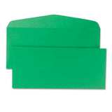 Colored Envelope, #10, Commercial Flap, Gummed Closure, 4.13 X 9.5, Green, 25-pack