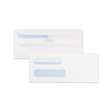 Double Window Redi-seal Security-tinted Envelope, #8 5-8, Commercial Flap, Redi-seal Closure, 3.63 X 8.63, White, 250-carton