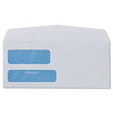 Double Window Security-tinted Check Envelope, #8 5-8, Commercial Flap, Gummed Closure, 3.63 X 8.63, White, 1,000-box