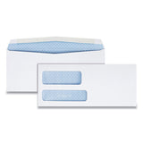 Double Window Security-tinted Check Envelope, #8 5-8, Commercial Flap, Gummed Closure, 3.63 X 8.63, White, 500-box