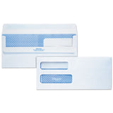 Double Window Redi-seal Security-tinted Envelope, #10, Commercial Flap, Redi-seal Closure, 4.13 X 9.5, White, 500-box
