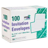 Greeting Card-invitation Envelope, A-6, Square Flap, Gummed Closure, 4.75 X 6.5, White, 100-box
