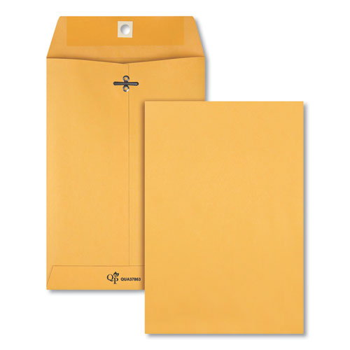 Clasp Envelope, #63, Square Flap, Clasp-gummed Closure, 6.5 X 9.5, Brown Kraft, 100-box