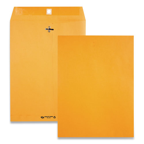 Clasp Envelope, #90, Square Flap, Clasp-gummed Closure, 9 X 12, Brown Kraft, 100-box