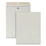 Clasp Envelope, #97, Square Flap, Clasp-gummed Closure, 10 X 13, Executive Gray, 100-box