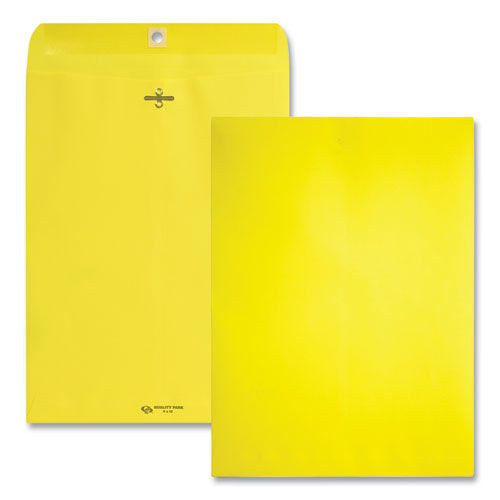 Clasp Envelope, #90, Square Flap, Clasp-gummed Closure, 9 X 12, Yellow, 10-pack