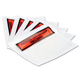 Self-adhesive Packing List Envelope, 4.5 X 5.5, Clear-orange, 1,000-carton