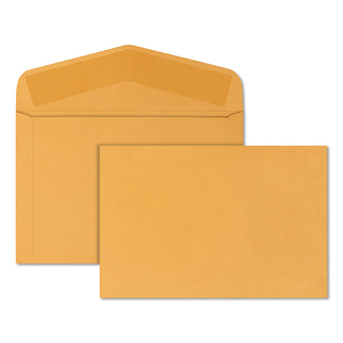 Open-side Booklet Envelope, #15, Hub Flap, Gummed Closure, 10 X 15, Brown Kraft, 100-box