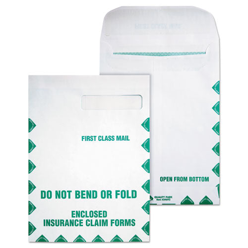 Redi-seal Insurance Claim Form Envelope, Cheese Blade Flap, Redi-seal Closure, 9 X 12.5, White, 100-box