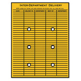 Brown Kraft String And Button Interoffice Envelope, #97, Two-sided Five-column Format, 10 X 13, Brown Kraft, 100-carton