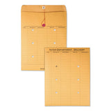 Brown Kraft String And Button Interoffice Envelope, #97, Two-sided Five-column Format, 10 X 13, Brown Kraft, 100-carton