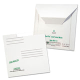 Redi-file Disk Pocket-mailer, Cd-dvd, Square Flap, Perforated Flap Closure, 6 X 5.88, White, 10-pack