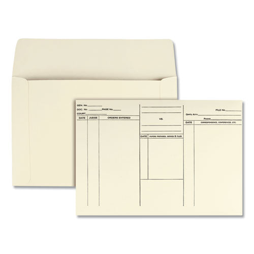 Attorney's Envelope-transport Case File, Cheese Blade Flap, Fold Flap Closure, 10 X 14.75, Cameo Buff, 100-box