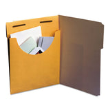 Classification Pockets, 1" Expansion, Letter Size, Kraft, 100-box