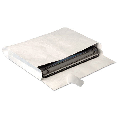Open Side Expansion Mailers, Dupont Tyvek, #13 1-2, Square Flap, Redi-strip Closure, 10 X 13, White, 100-carton