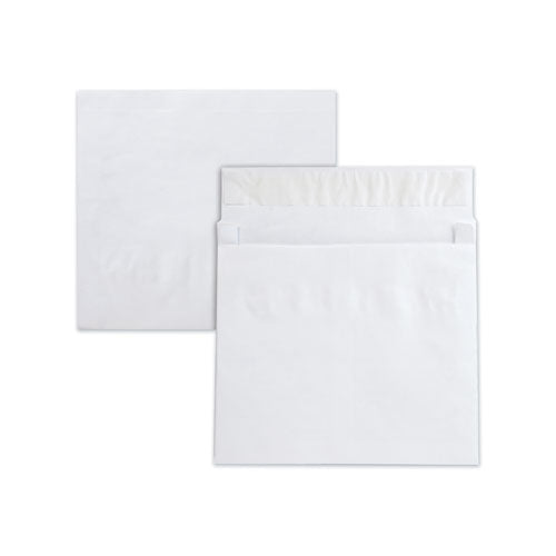 Open End Expansion Mailers, Dupont Tyvek, #13 1-2, Cheese Blade Flap, Redi-strip Closure, 10 X 13, White, 25-box