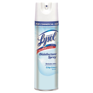 Disinfectant Spray, Crisp Linen, 19 Oz Aerosol Spray, 12-carton