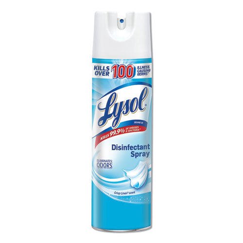 Disinfectant Spray, Crisp Linen, 19 Oz Aerosol, 12-carton