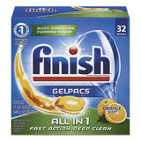 Dish Detergent Gelpacs, Orange Scent, Box Of 32 Gelpacs, 8 Boxes-carton